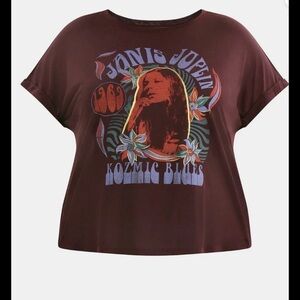 Terra & Sky Brown Janis Joplin Graphic Short Sleeve Tee